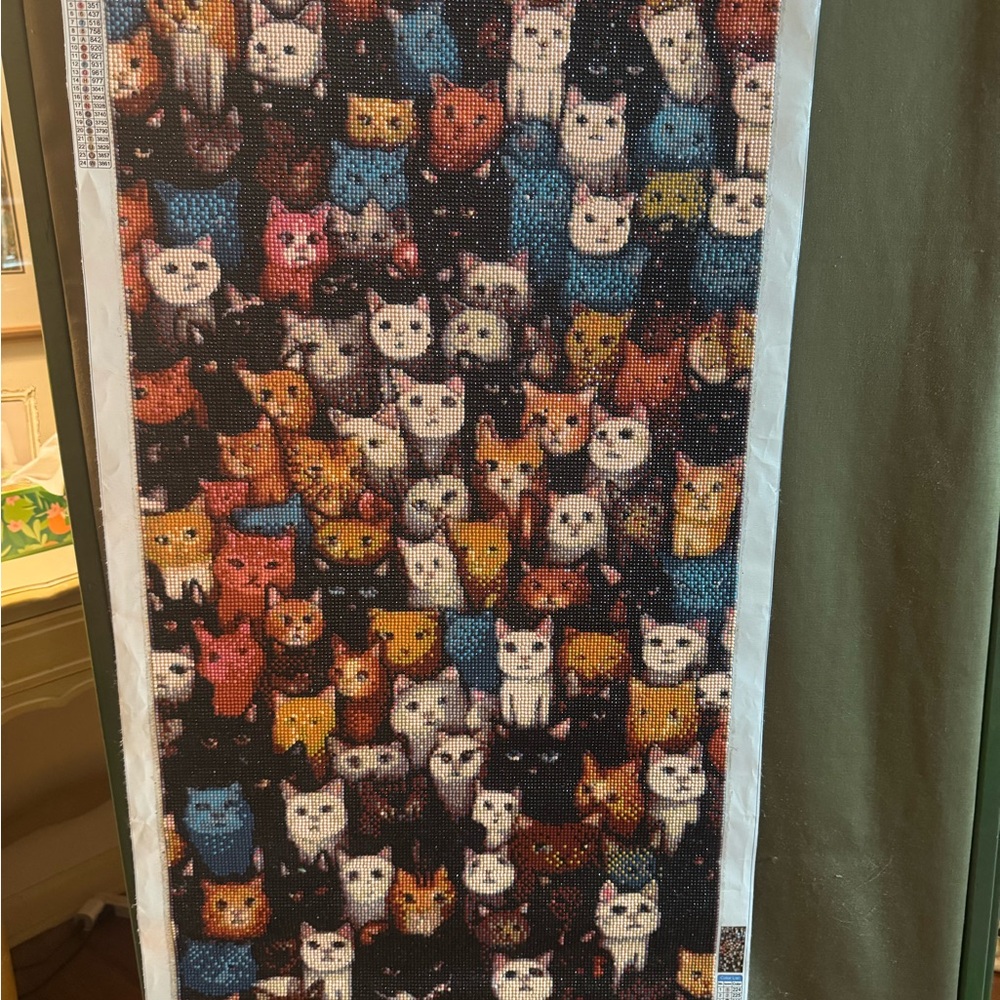 Colorful Cat Pattern Tapestry